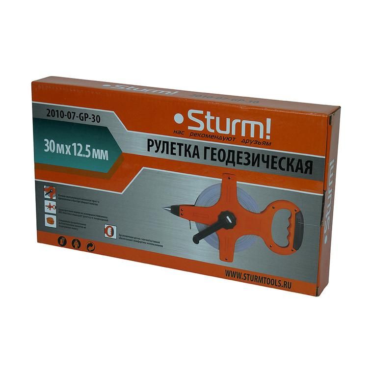 Рулетка 30м геодезическая, открытый корпус, Sturm! 2010-07-GP-30 - изображение 5