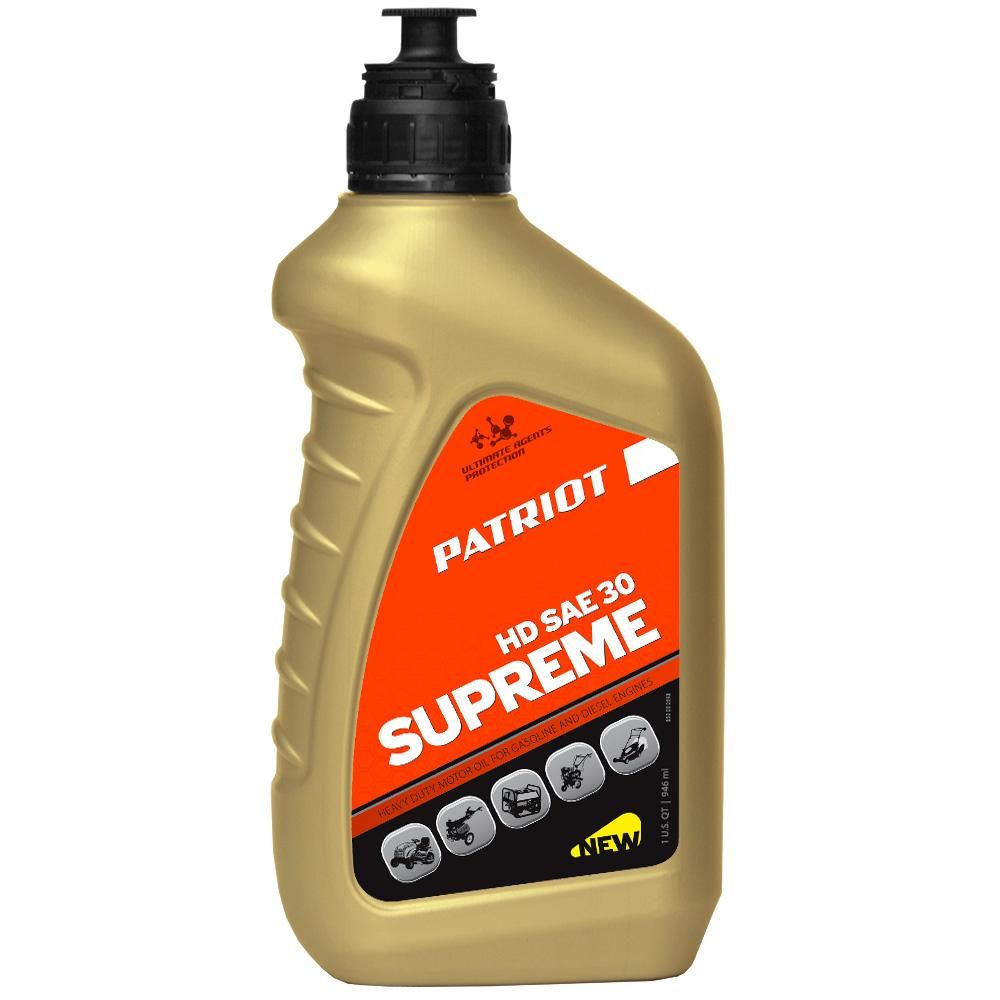 Масло 4-х тактное минеральное PATRIOT Supreme HD SAE 30 4Т, 0,946л
