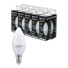 Лампа светодиодная GRISARD ELECTRIC C35 Е14 7Вт 4000К 220В, Нейтральный белый свет 100 шт - изображение 11