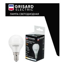 Лампа светодиодная GRISARD ELECTRIC G45 E14 7Вт 4000К 220В, Нейтральный белый свет 100 шт - изображение 10