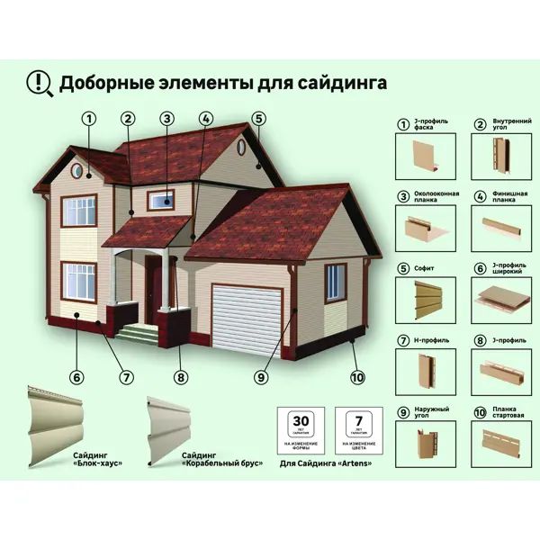 J-профиль для фасадных панелей Artens цвет серый - изображение 3