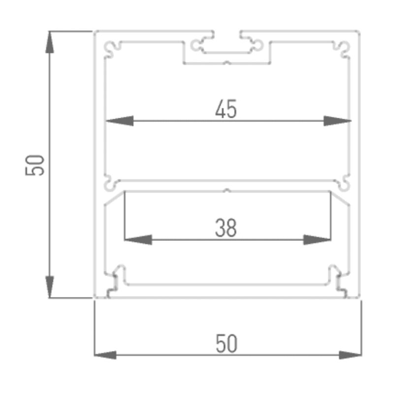 Алюминиевый профиль SWG Design LED LS 5050, 2500 мм, анодированный 010368 - изображение 5